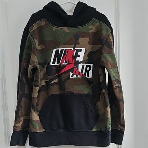 Nike Kids Camo Hoodie - Black, Green, and Brown